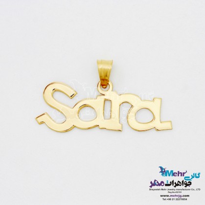 Gold Name Pendant - Sara Design-MN0173